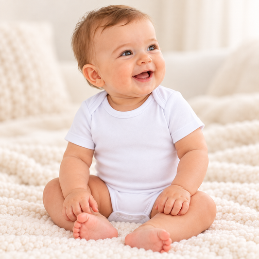 Unisex Short Sleeve Lap Shoulder Bodysuit – Cotton Blank for Embroidery & Boutique | 8 Colors | Newborn–18M