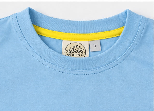 Bee Basic Light Blue Boys Long Sleeve Shirt