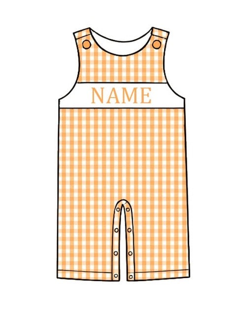 PO- CUSTOM orange gingham jon jon