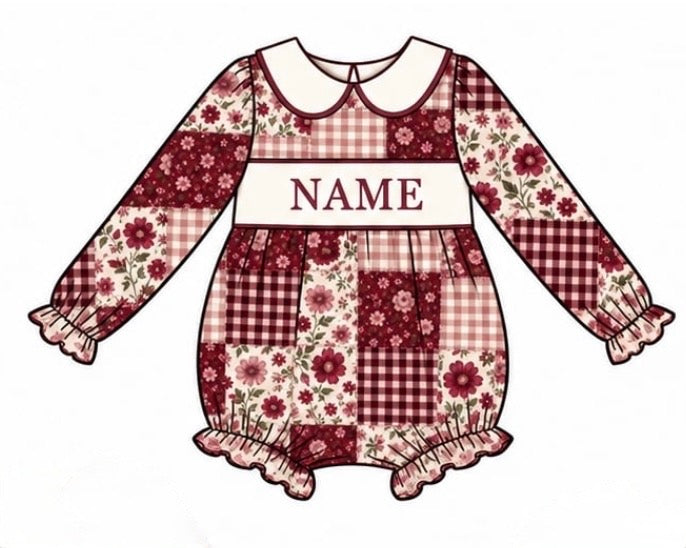 PO- CUSTOM Blushing Blooms Patchwork Bubble