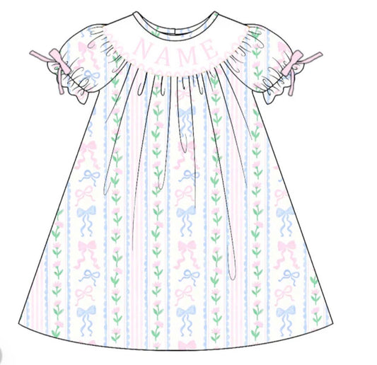 PO- CUSTOM PETALS & BOWS DRESS