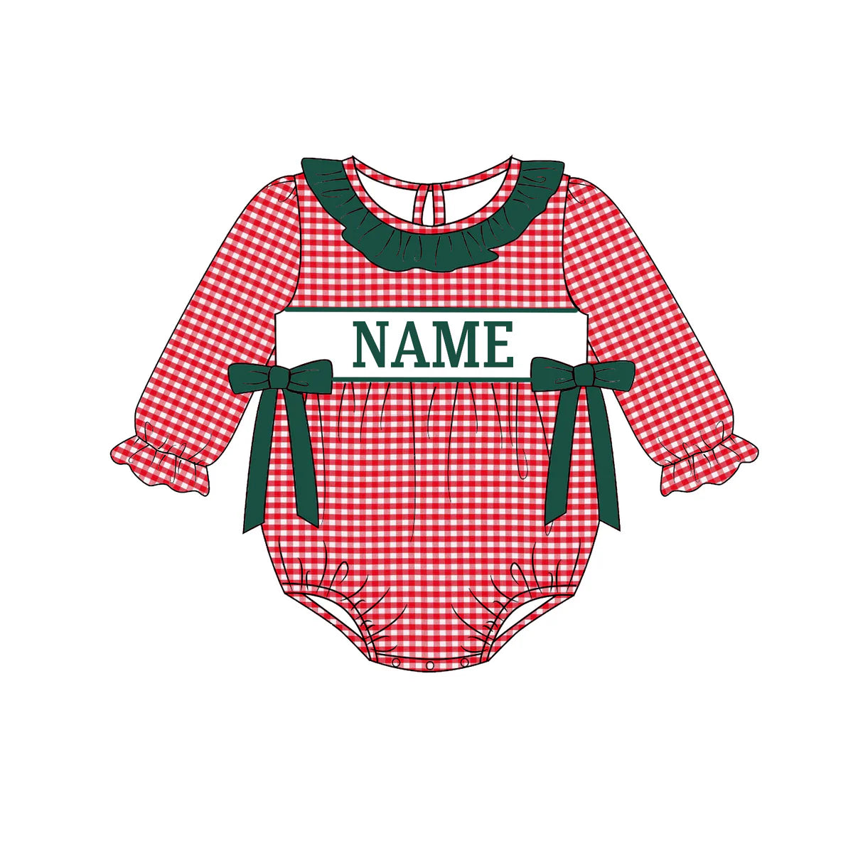 PO- CUSTOM Christmas Red Gingham Bubble