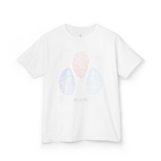 Bee Salty Oyster Trio Girls Short Sleeve Youth Hive Tee
