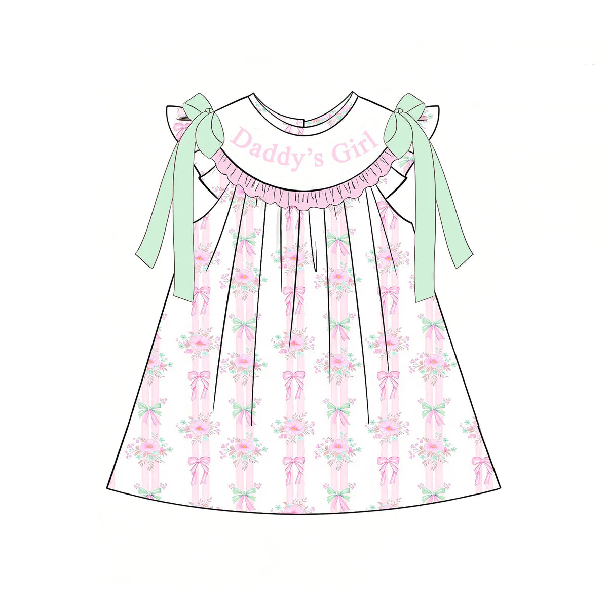 PO- "I Love Daddy" Petite Petals Dress