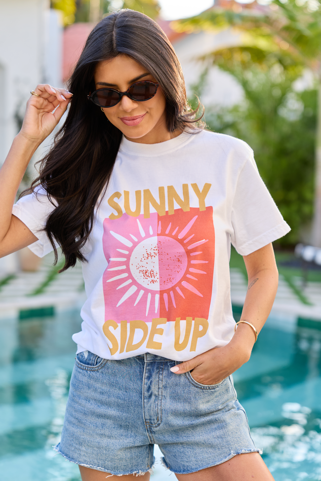 Sunny Side Up White Comfort Colors Graphic Tee