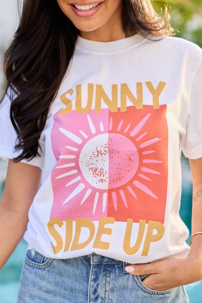 Sunny Side Up White Comfort Colors Graphic Tee