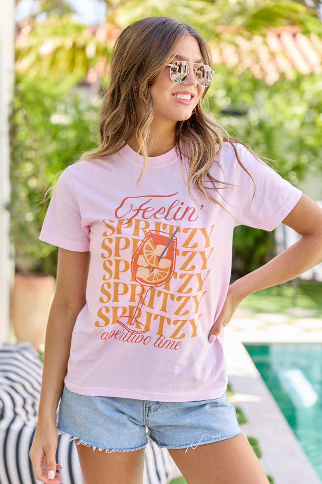 Feelin' Spritzy Light Pink Comfort Colors Graphic Tee