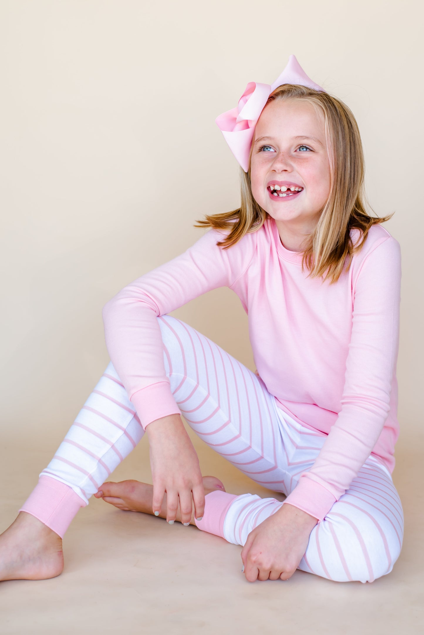 Valentine's Striped Kids Pajamas