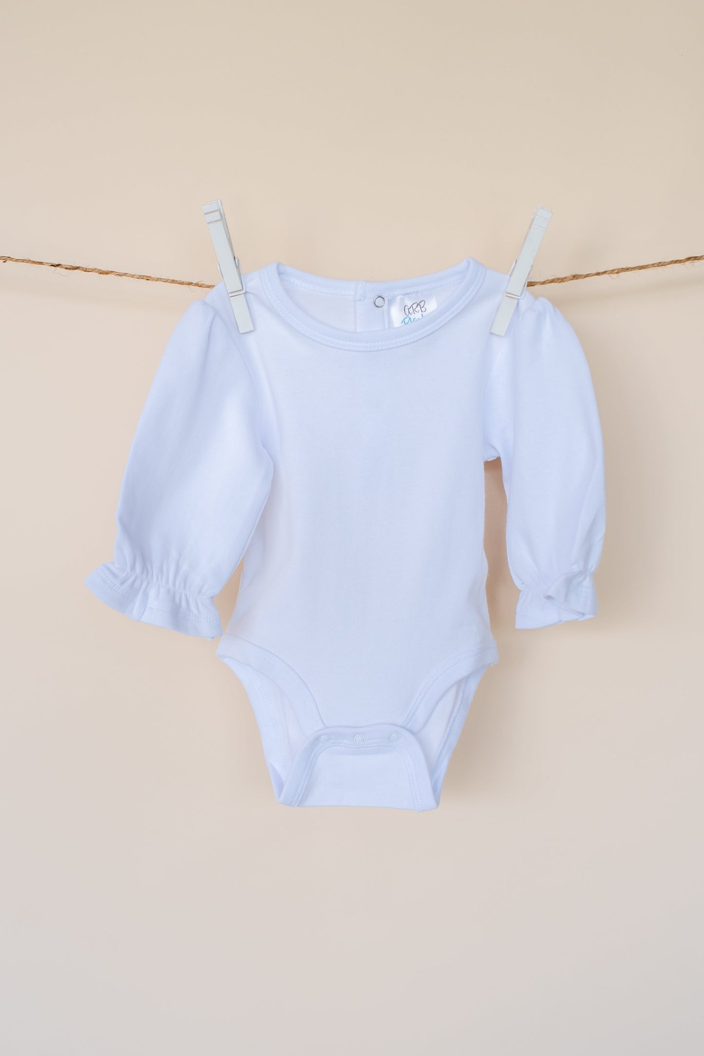 Poly/Cotton Baby Bodysuit – Sublimation Blank │ 4 Styles │ Girls Ruffle & Unisex │ Newborn–18M