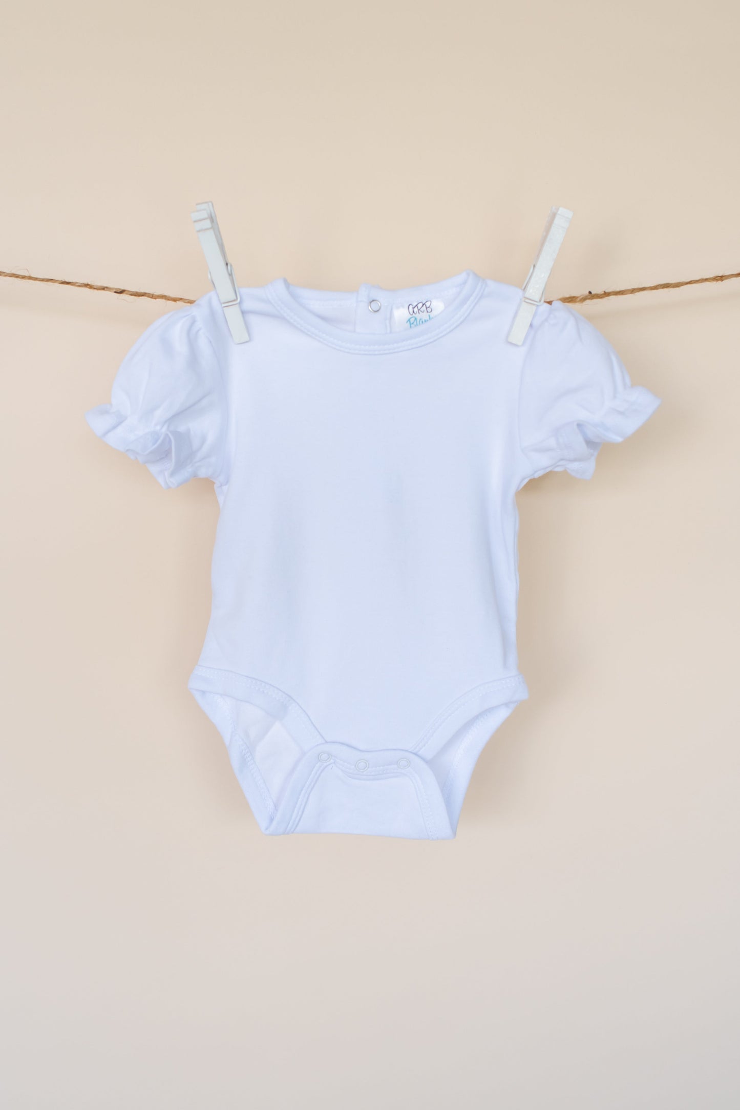 Poly/Cotton Baby Bodysuit – Sublimation Blank │ 4 Styles │ Girls Ruffle & Unisex │ Newborn–18M