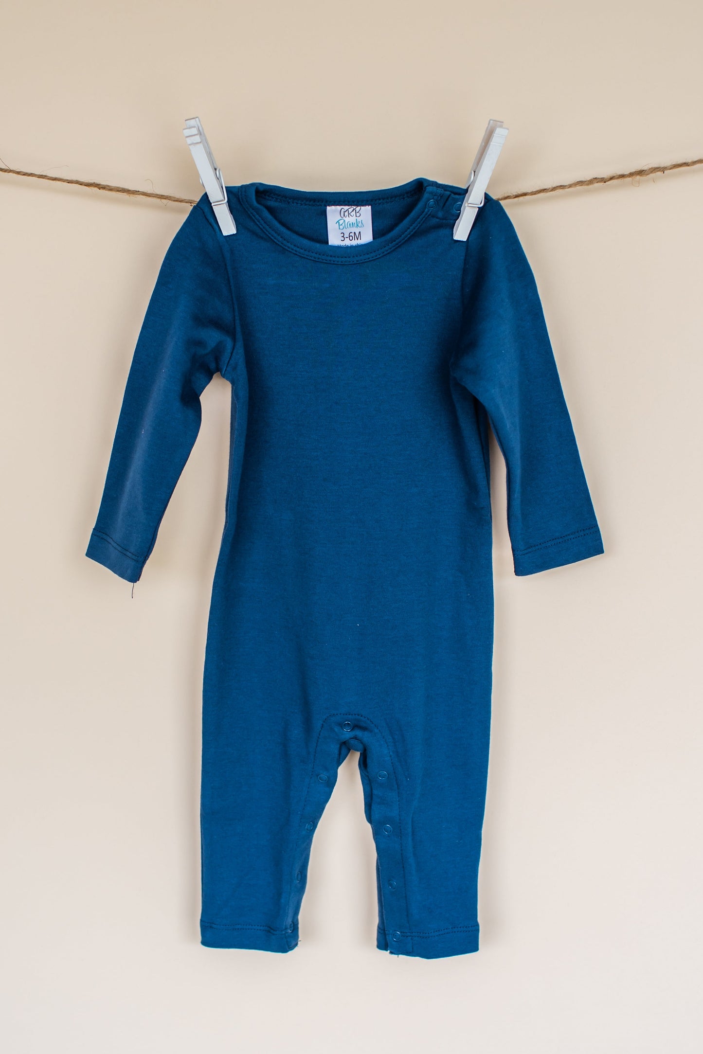Unisex Long Sleeve Romper – Cotton Blank for Embroidery & Boutique | 6 Colors | 0-3M–2T