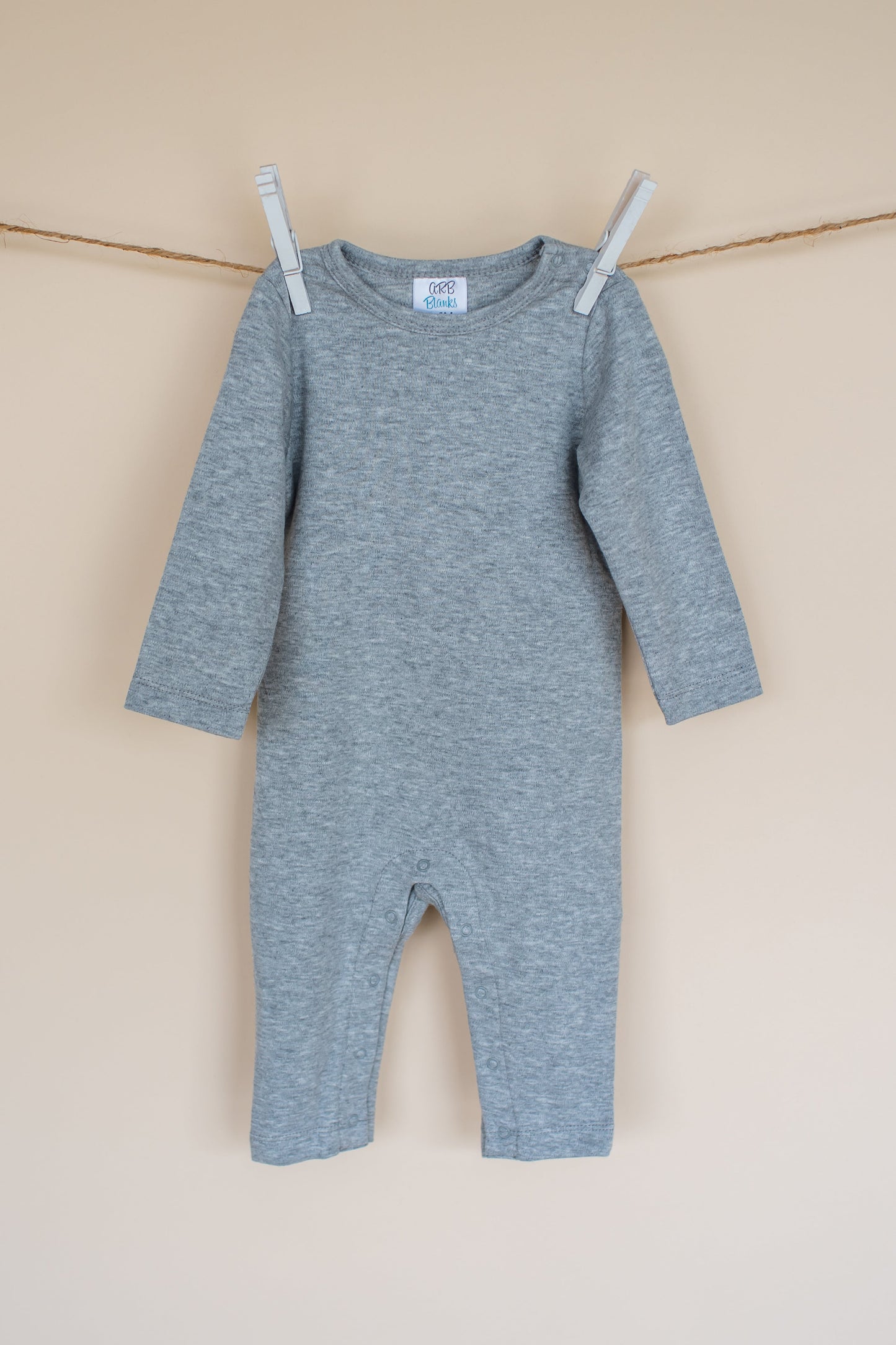 Unisex Long Sleeve Romper – Cotton Blank for Embroidery & Boutique | 6 Colors | 0-3M–2T