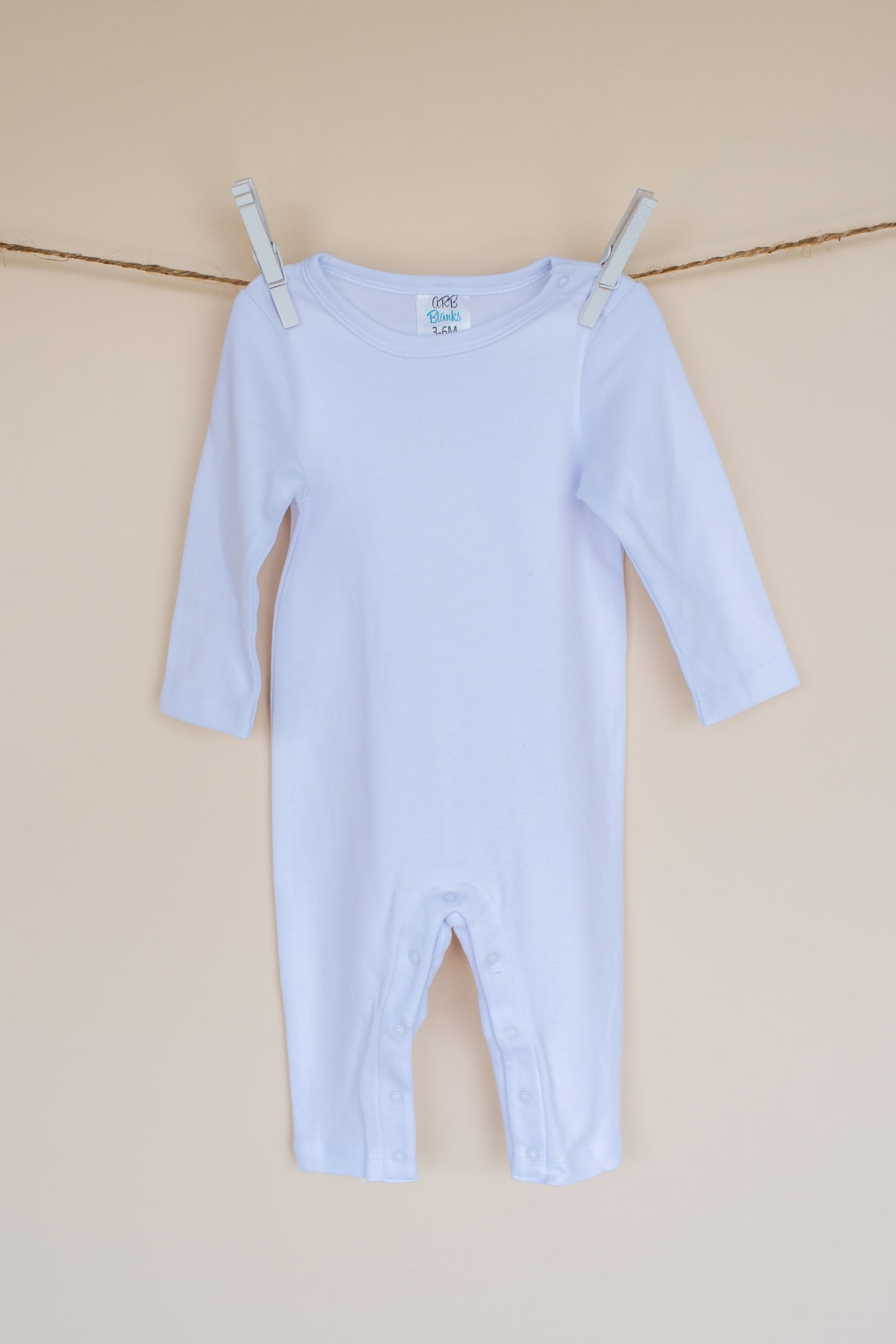 Unisex Long Sleeve Romper – Cotton Blank for Embroidery & Boutique | 6 Colors | 0-3M–2T