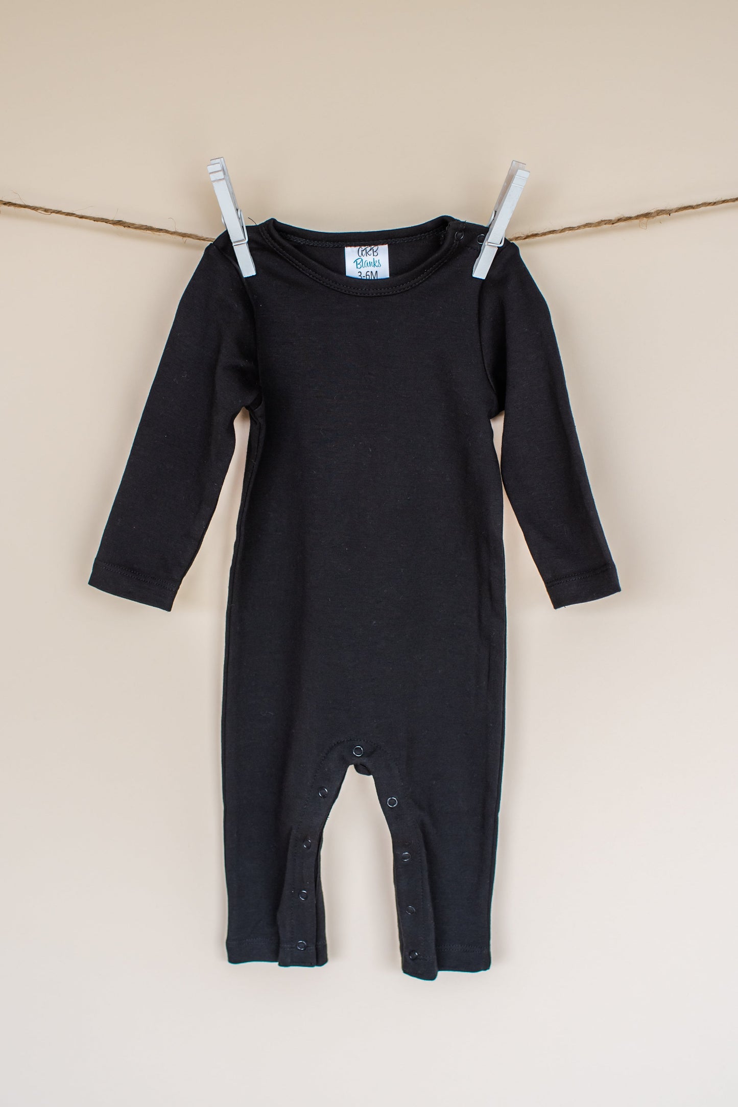 Unisex Long Sleeve Romper – Cotton Blank for Embroidery & Boutique | 6 Colors | 0-3M–2T