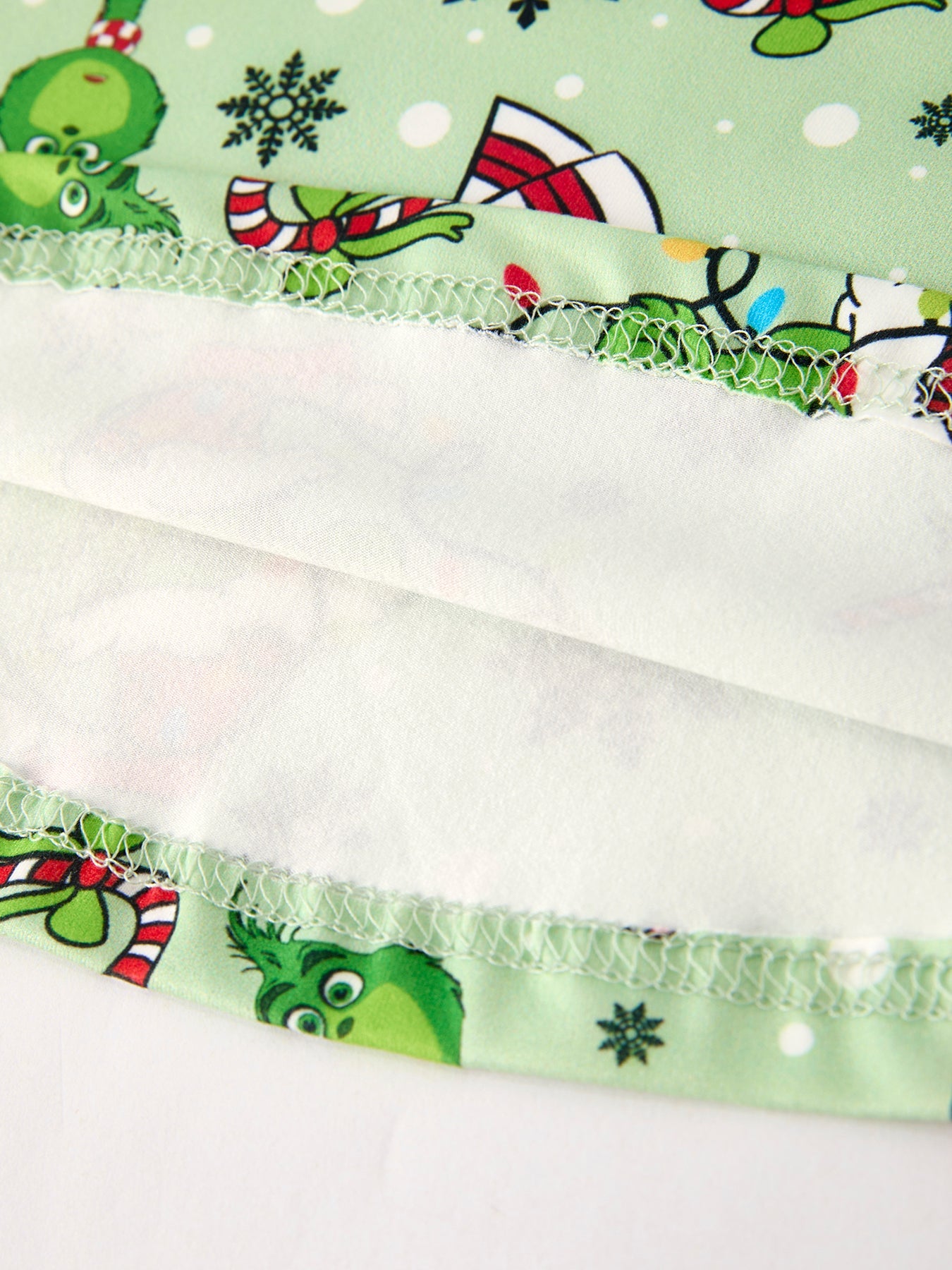 Winter Christmas Character Print  Green Girls Dress