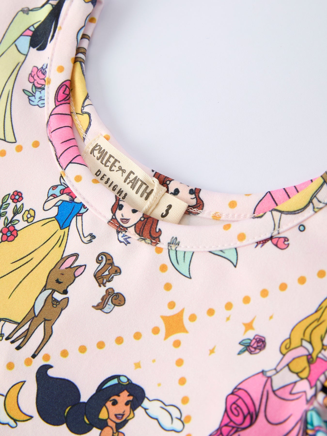 Summer Pattern Ruffle Sleeve Girls Dress.