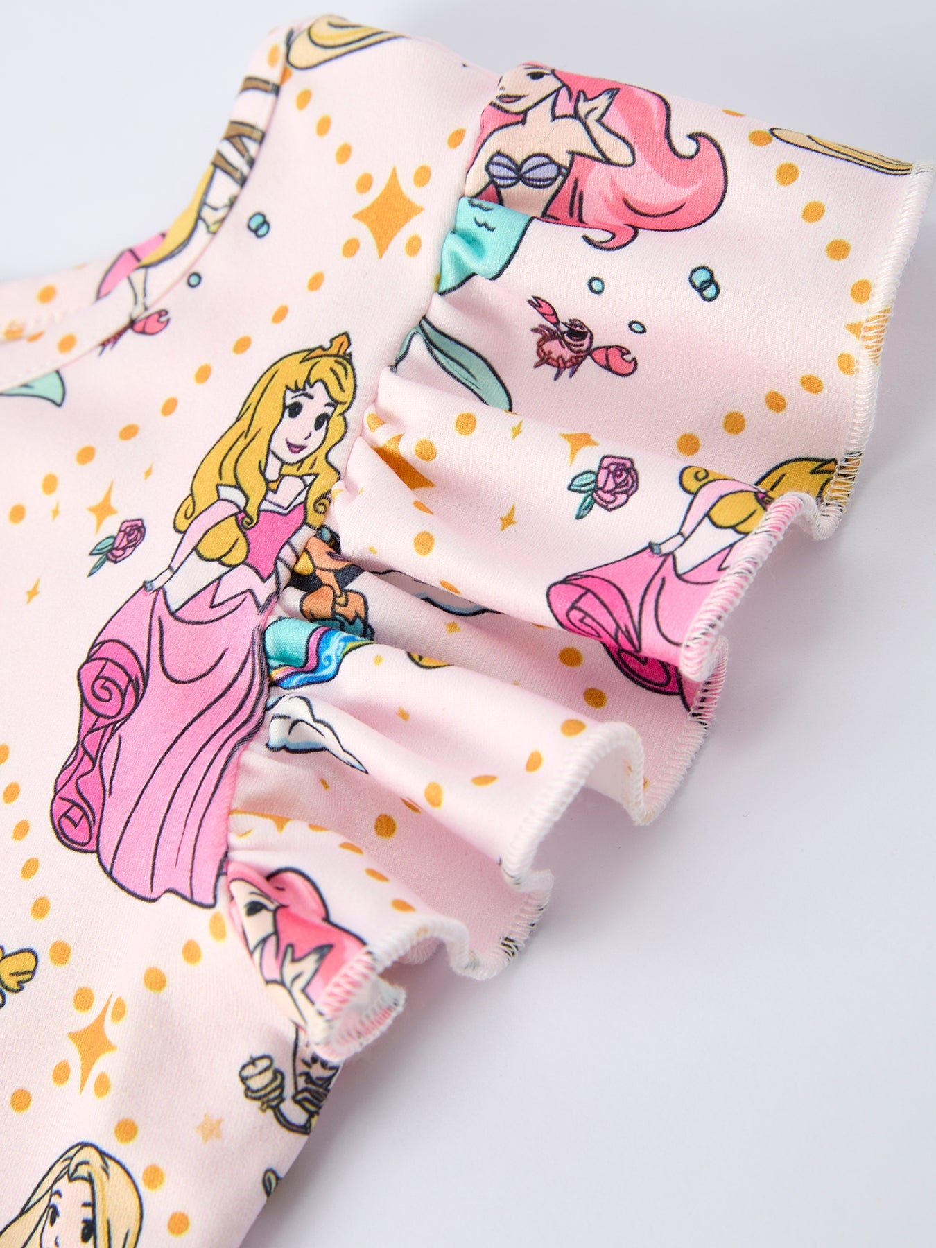 Summer Pattern Ruffle Sleeve Girls Dress.