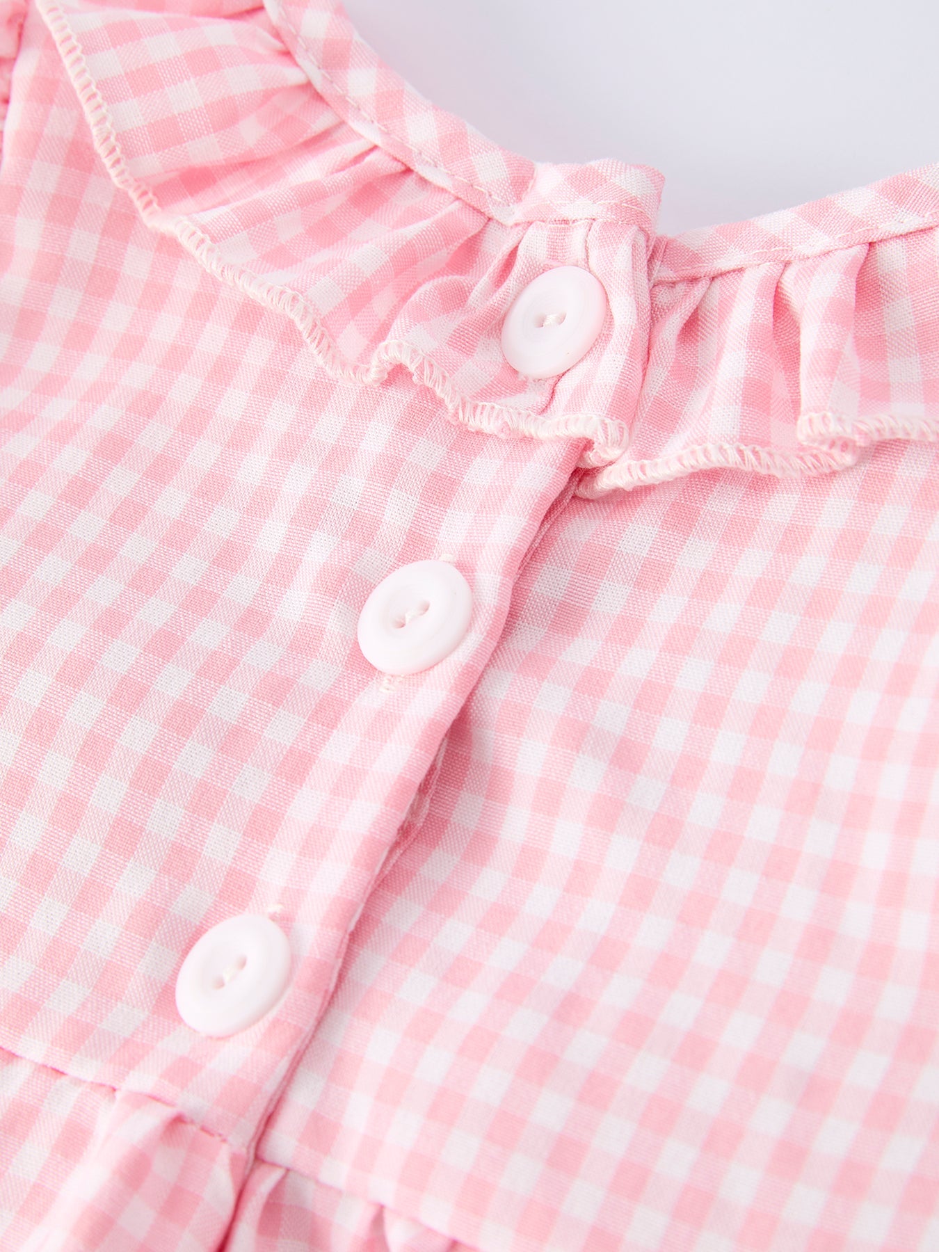 Baby Girls Summer Crocodile Embroidered Smocked Romper.