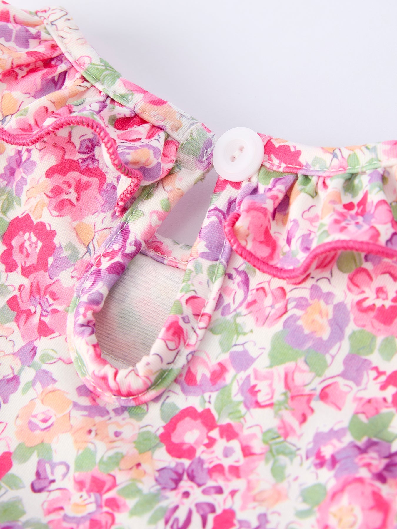 PREORDER- Easter Colorful Floral Bunny Embroidery Bow Ruffle Girl Bloomer Set