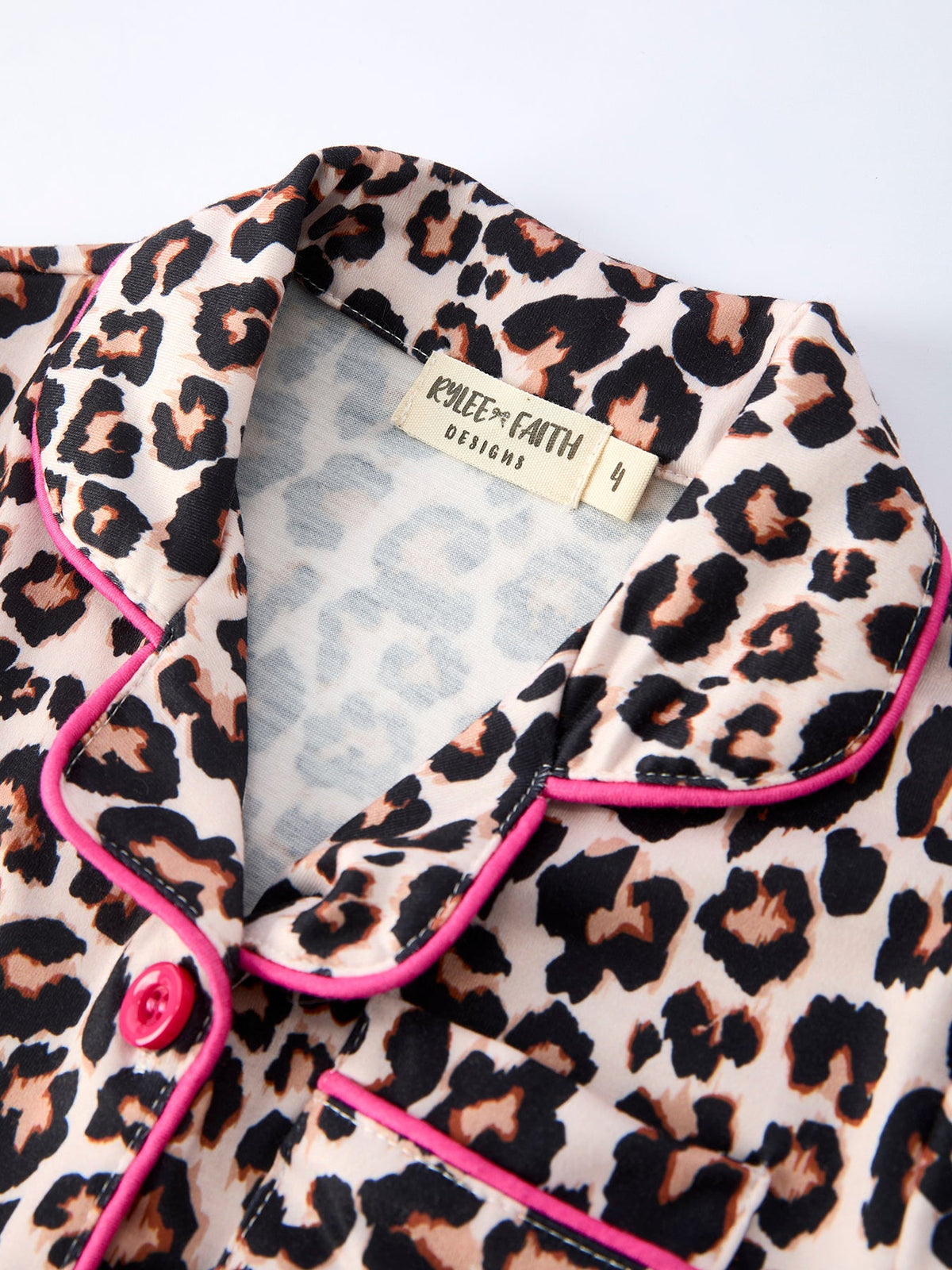 Mommy & Me Leopard Print Ruffle Pajama Set