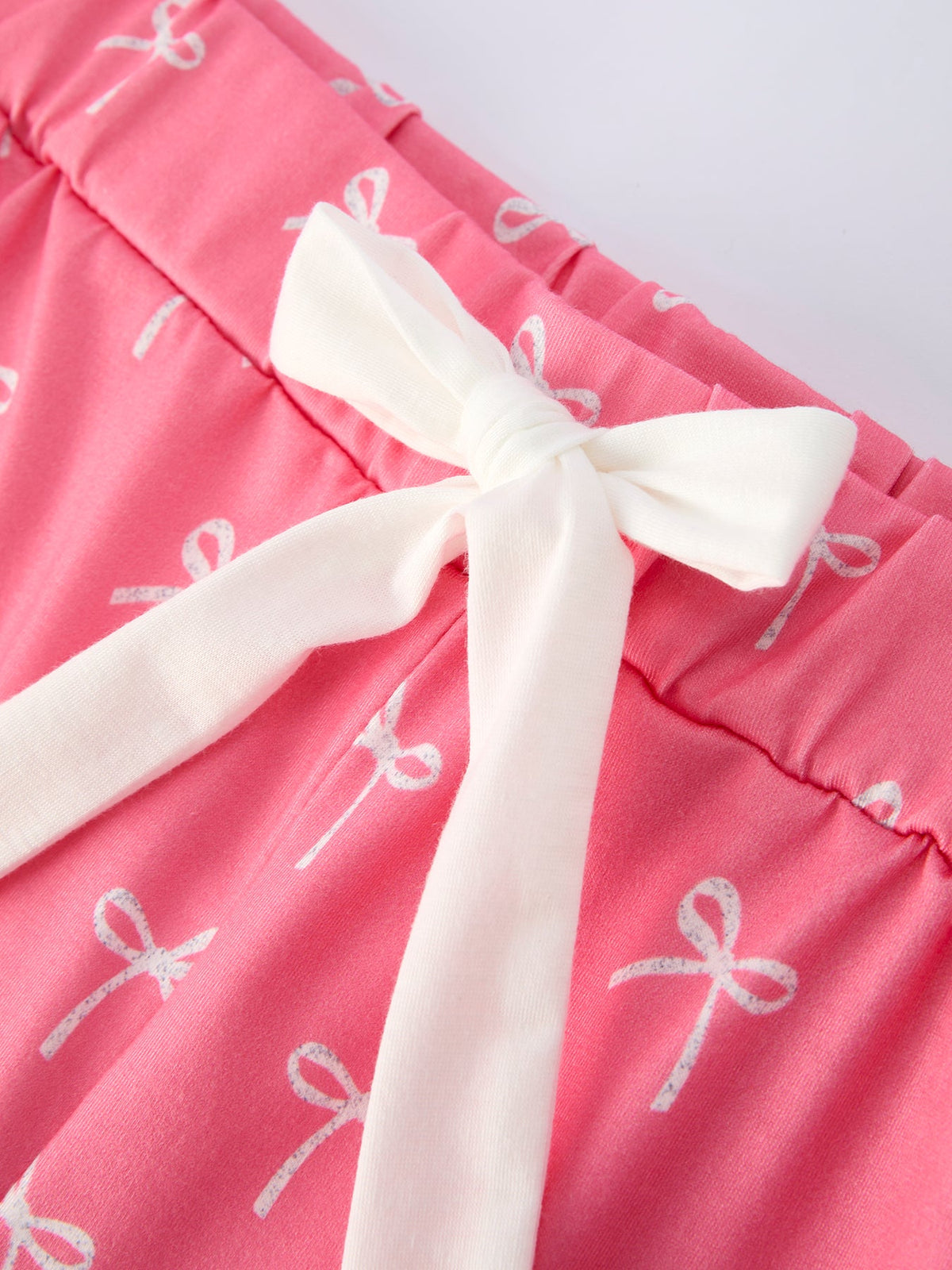 Mommy & Me Bow Print Ruffle Pajama Set