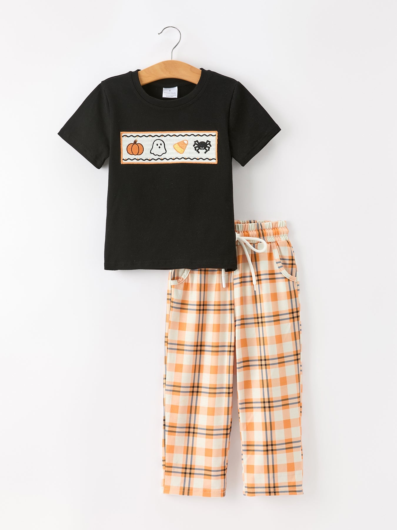 Halloween Plaid Boys Pant Set