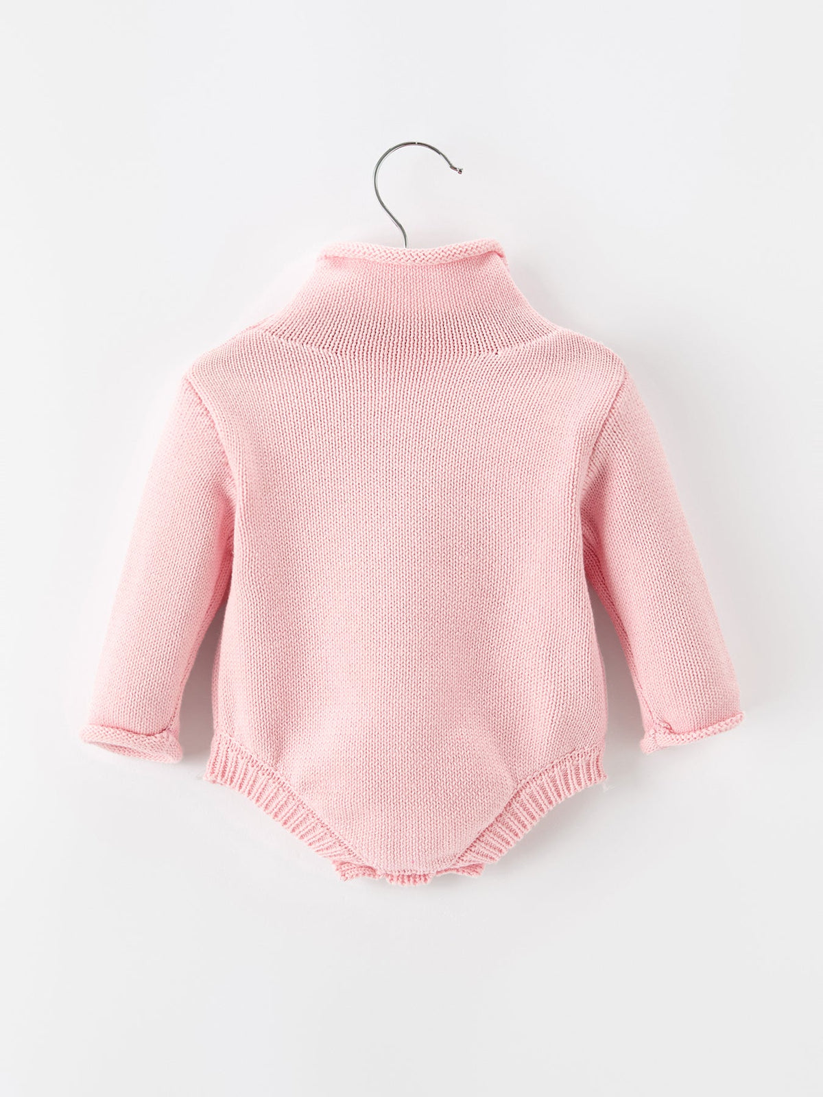 Christmas Candy Cane Bow Knit Baby Girls Romper