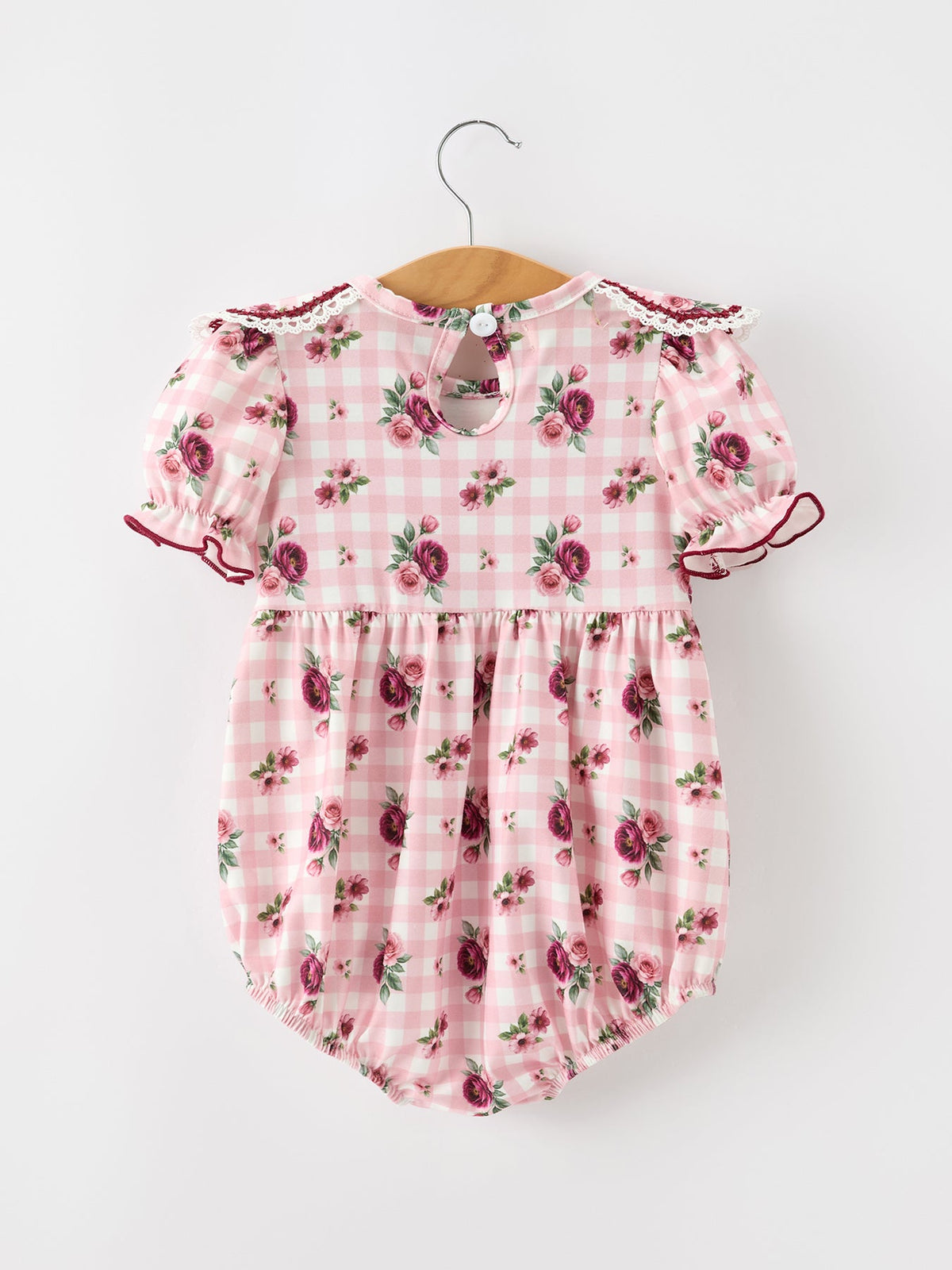 Fall Baby Girls Vintage Smocked Floral Romper
