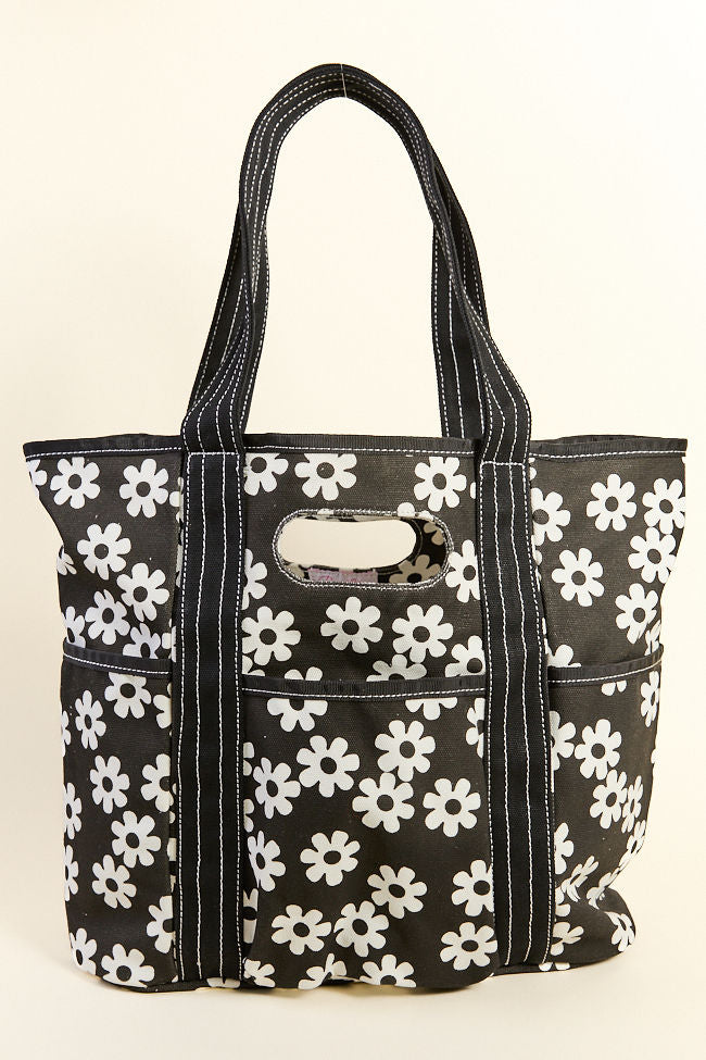Daisy Daydreams Black Canvas Tote SALE
