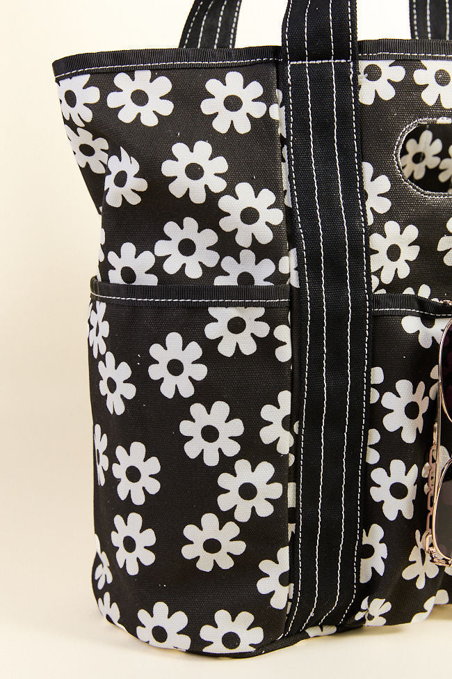 Daisy Daydreams Black Canvas Tote SALE