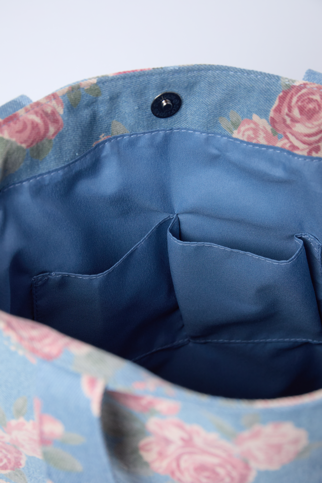 Kian Denim Rose Tote FINAL SALE