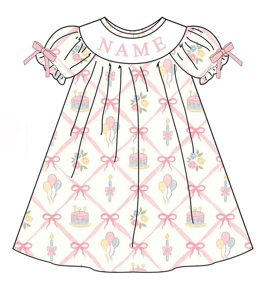 PO- CUSTOM Little Wishes Smocked Birthday Dress
