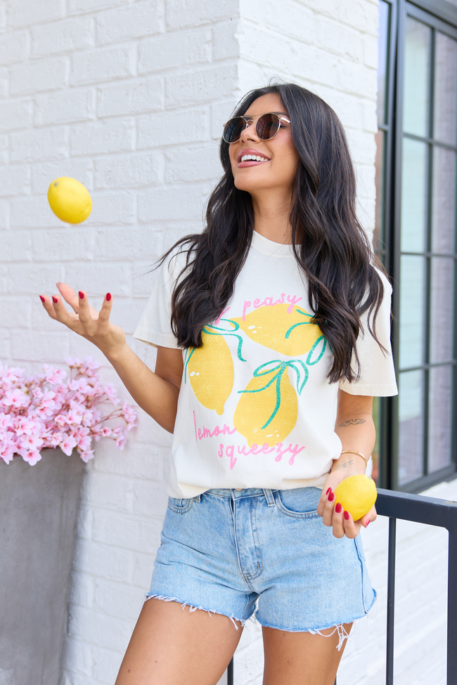 Easy Peasy Ivory Comfort Colors Graphic Tee SALE