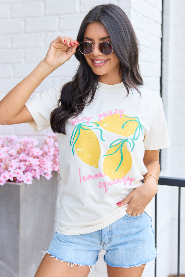 Easy Peasy Ivory Comfort Colors Graphic Tee SALE
