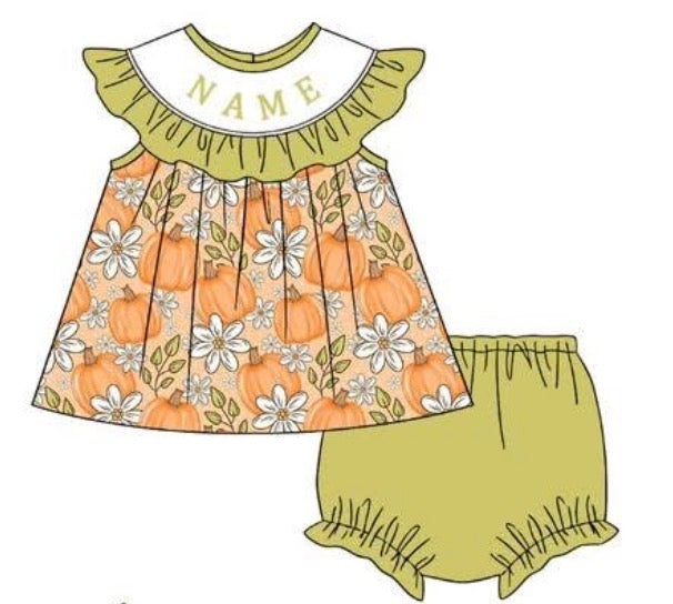 PO- CUSTOM Pumpkin Harvest Bloomer Set