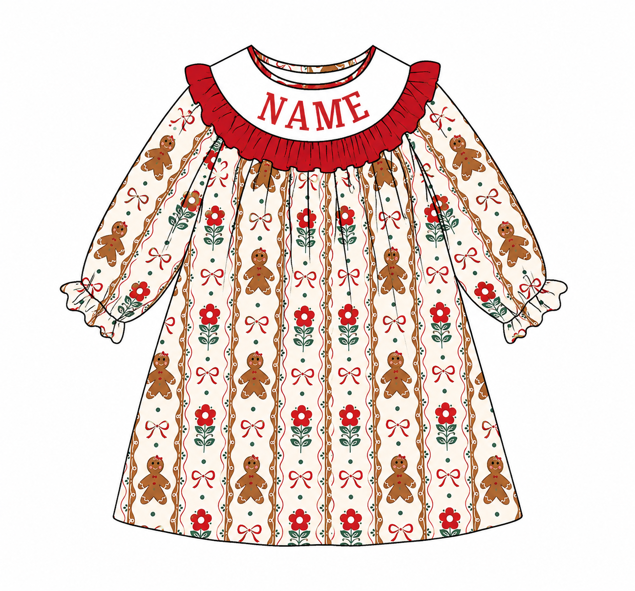 PO- CUSTOM Gingerbread Wishes Dress