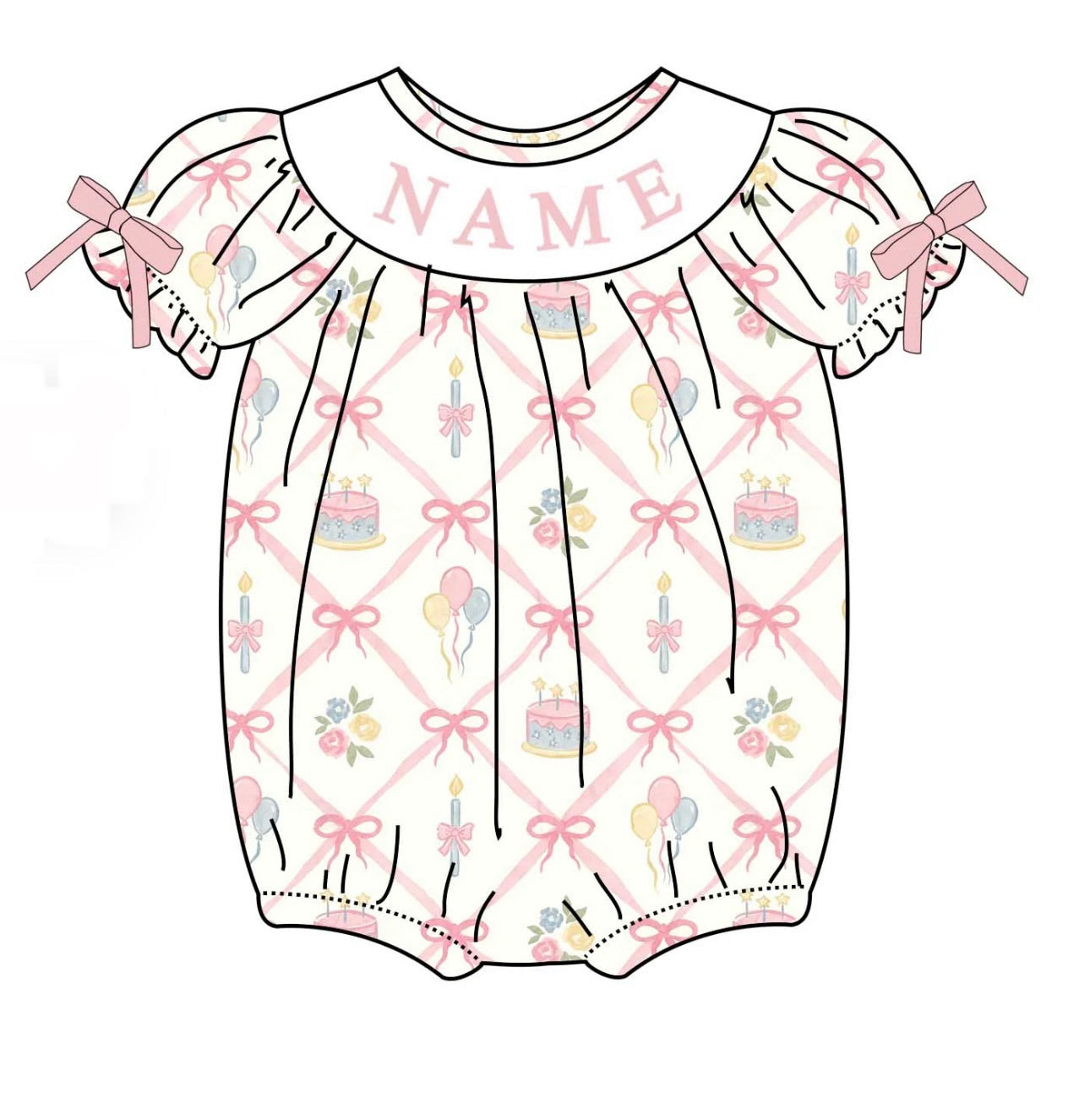 PO- CUSTOM Little Wishes Smocked Birthday Bubble