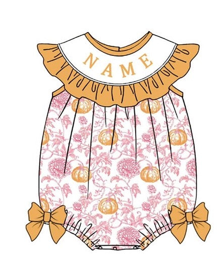 PO- CUSTOM Pink Pumpkin Toile Bubble