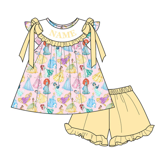 PO- CUSTOM The Storybook Sweetheart Girls Shorts Set