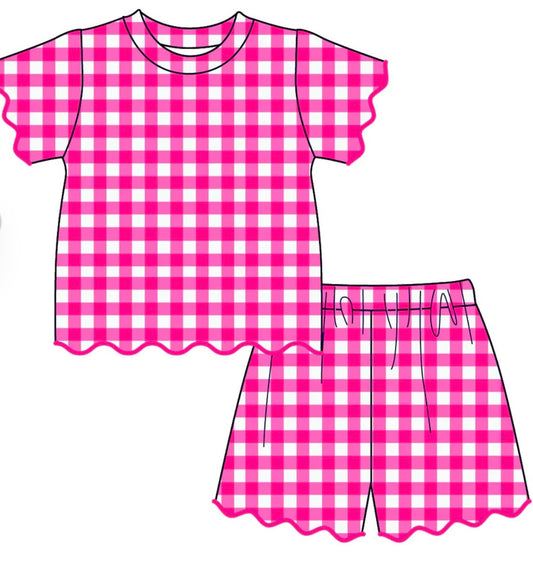 PO- Darling Scalloped Shorts Set