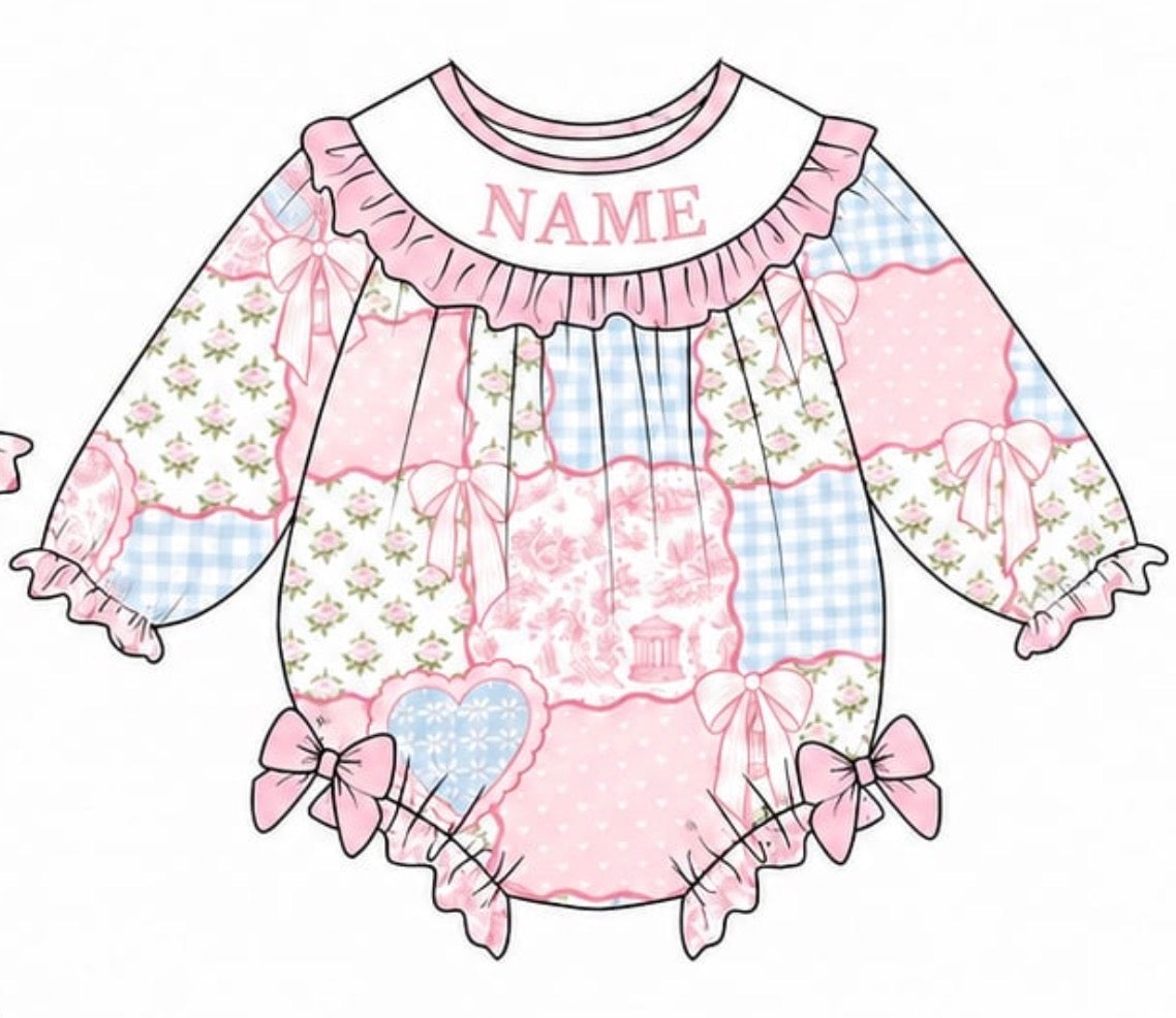PO- CUSTOM Valentine Patchwork Bubble