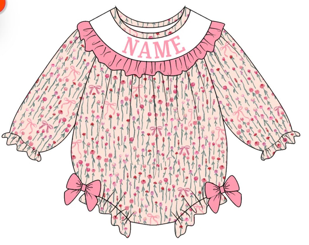 PO- CUSTOM Pink Posies Bubble