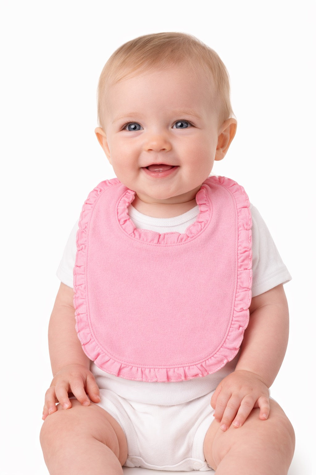 Ruffle Baby Bib – Cotton & Chenille Boutique Blank | 7 Colors | Embroidery & Monogram Ready