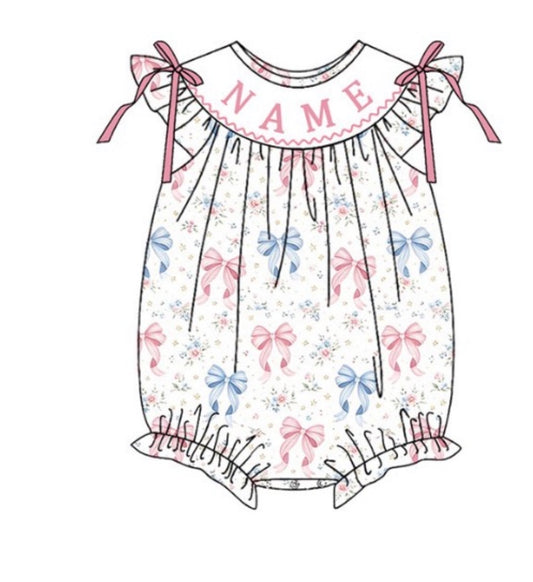 PO-CUSTOM Pink & Blue Bow Bubble