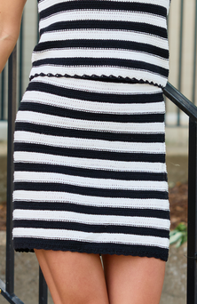 Layla Black & White Stripe Sweater Tank