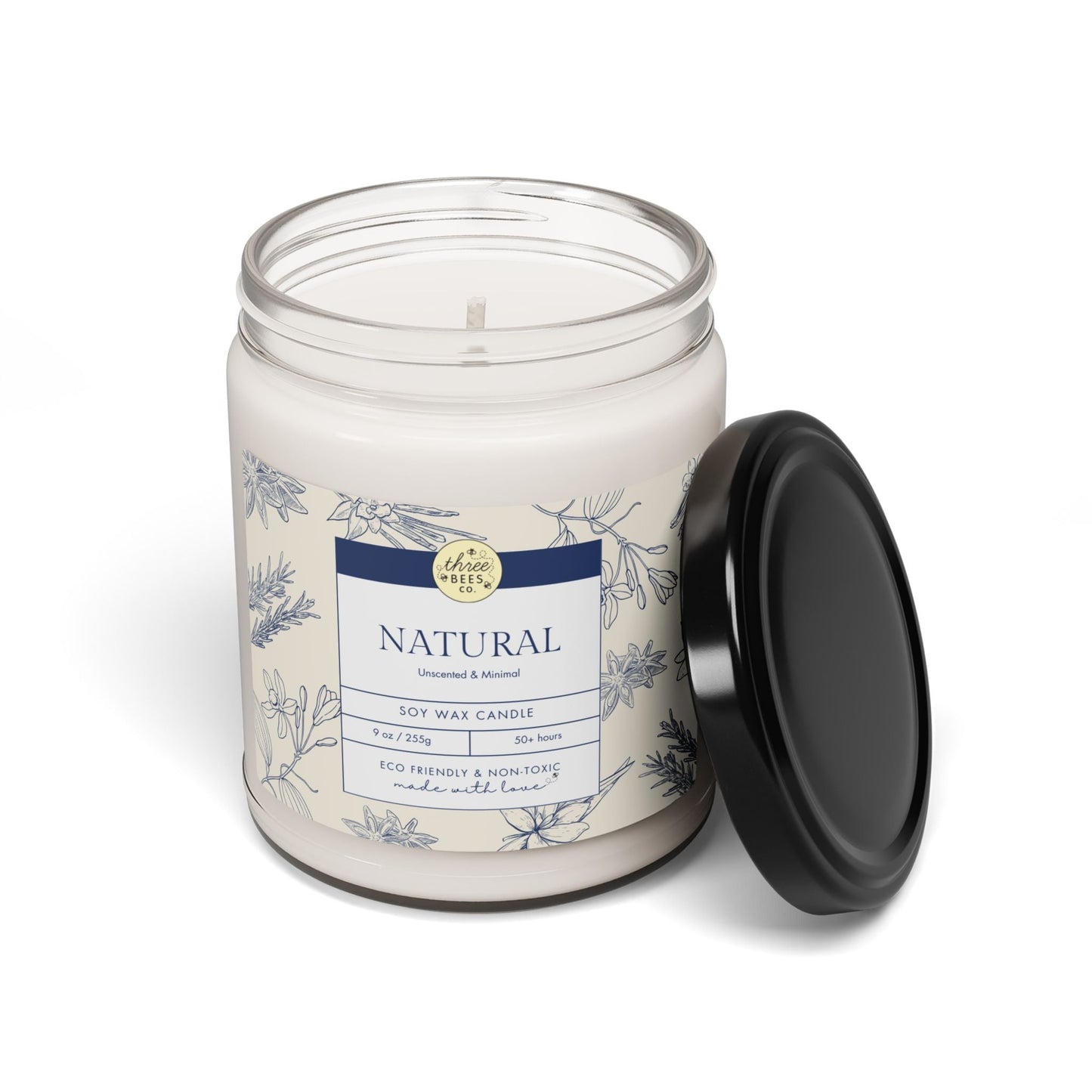 Three Bees Scented Soy Candle - 9oz