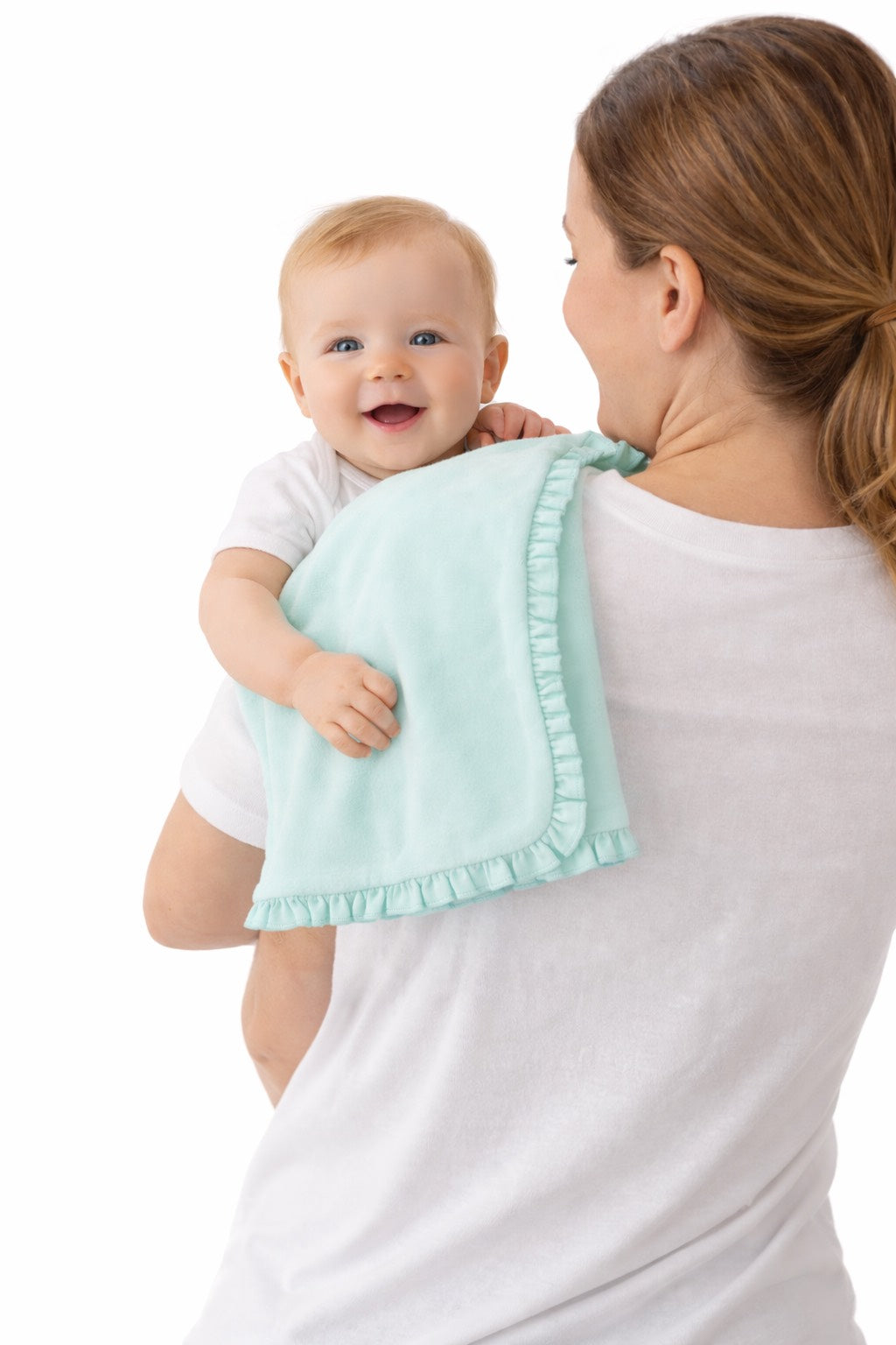 Ruffle Baby Burp Cloth -- Cotton & Chenille Boutique Blank | 7 Colors | Embroidery Ready
