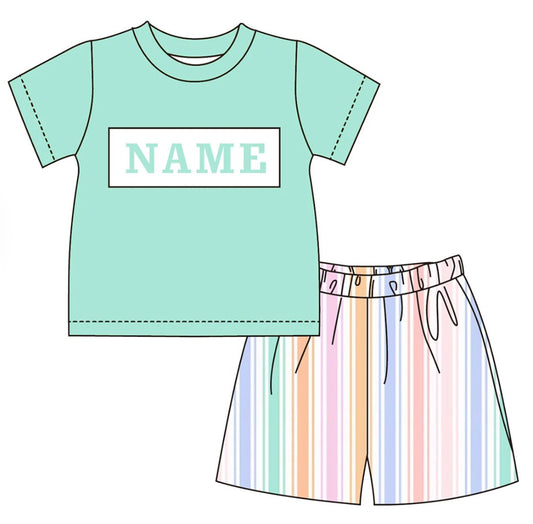 PO- Pastel Stripe boy set