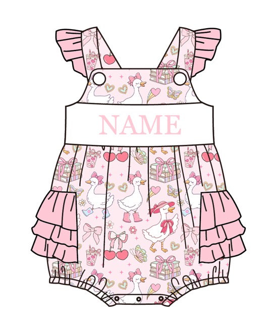 PO- CUSTOM Silly Goose Pink Ruffle Bubble