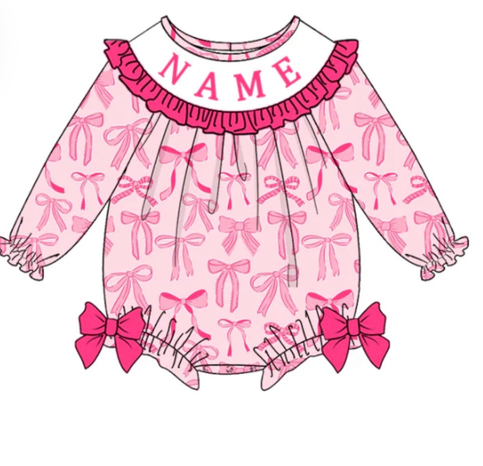 PO- CUSTOM Birthday Girl Pink Ribbon Bubble